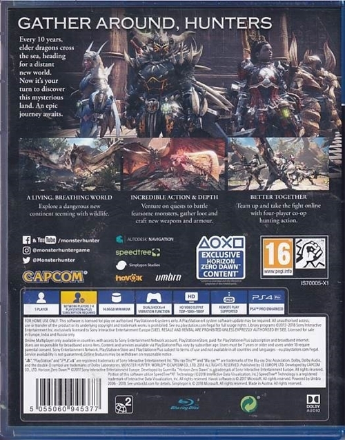 Monster Hunter World - PS4 (B-Grade) (Genbrug)